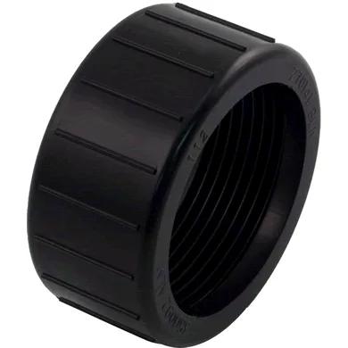 Union Nut, Black, for Push Pull Valves and Pumps, Compatible with Pentair