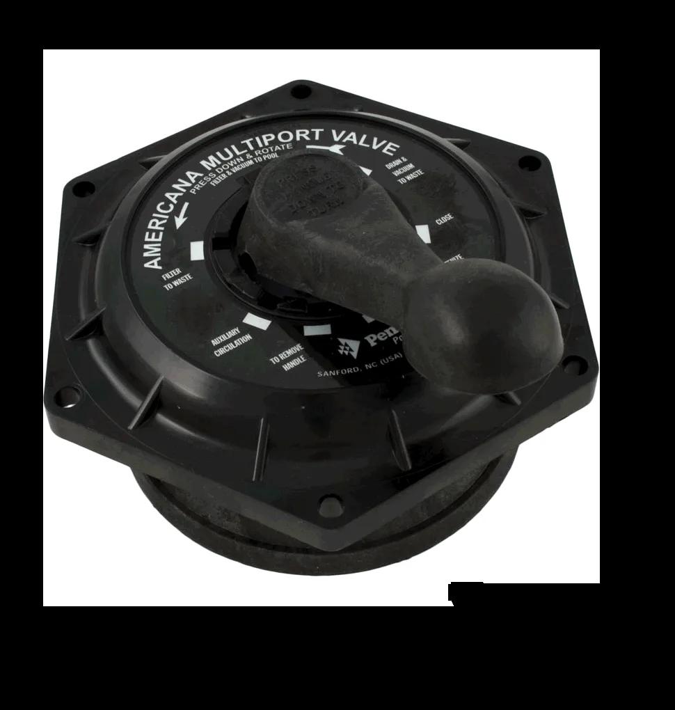 Top Assembly, 1-1/2-Inch, Black, for Side Mount Multiport Valves, Compatible with Pentair