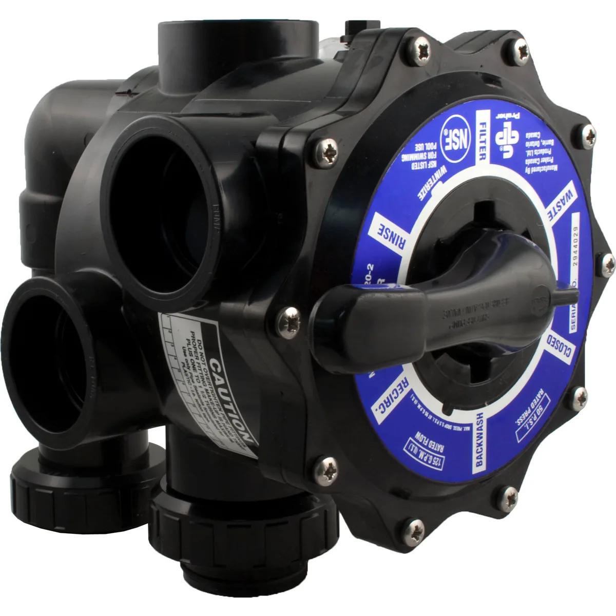 Side Mount Multiport Valve, 2-Inch Socket, ABS, for D.E. Filters