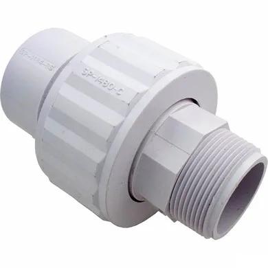 Self-Aligning Fitting, 1-1/2-Inch MPT x Slip, ABS, Compatible with Hayward