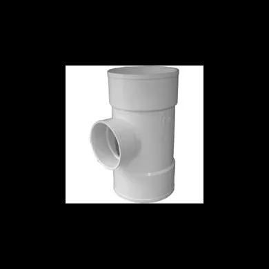 PVC Tee Fitting, 6-Inch x 6-Inch x 4-Inch, Slip