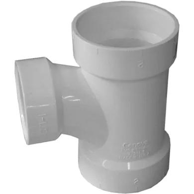 PVC Tee, 2-Inch x 2-Inch x 1-1/2-Inch, SxSxFIPT