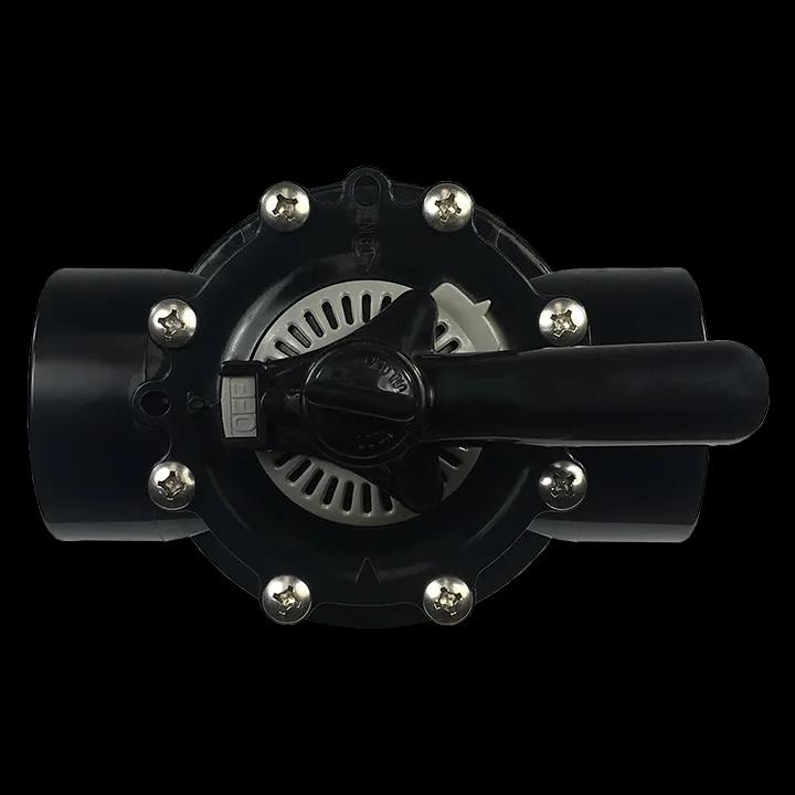 2-Way Diverter Valve, 2-Inch Socket x 2-1/2-Inch Spigot, Black