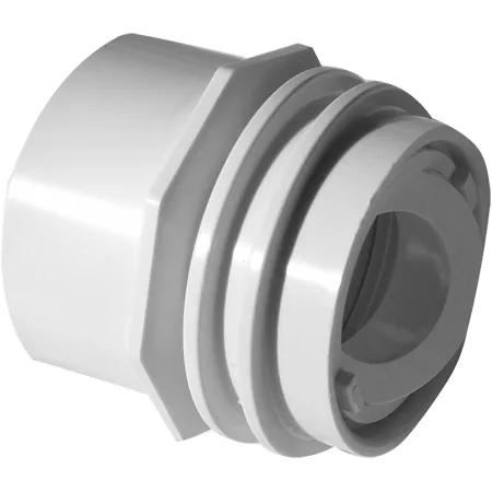 Flush-Mount Return Fitting with Water Stop, White