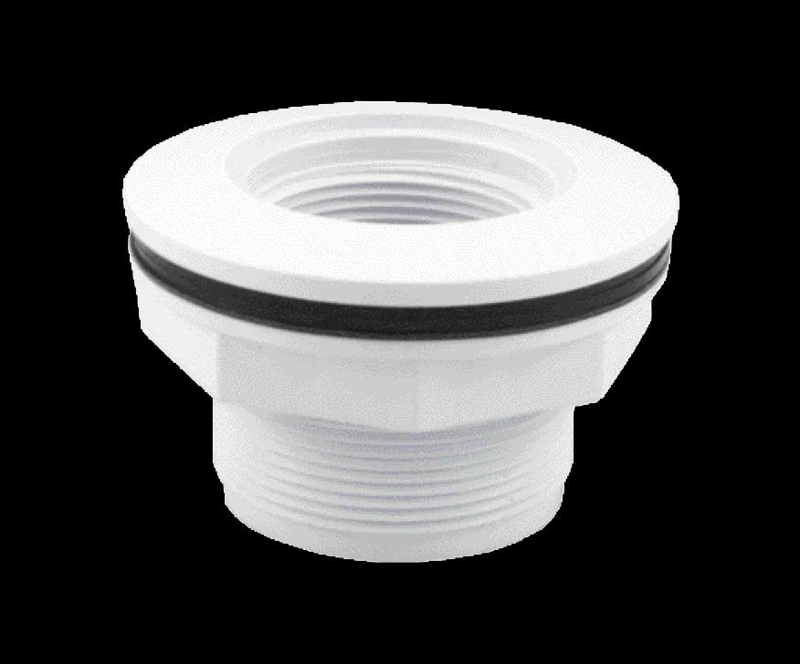 Extended Wall Return Fitting, 1-1/2-Inch FIP x 1-1/2-Inch Socket, Gray