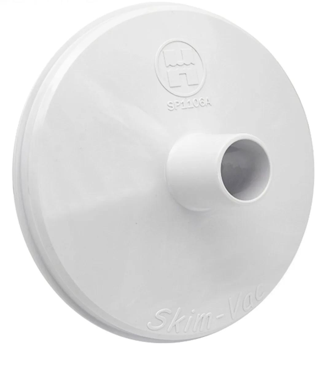 Skimmer Vacuum Plate with Gasket, White, Replacement for Hayward SP1106