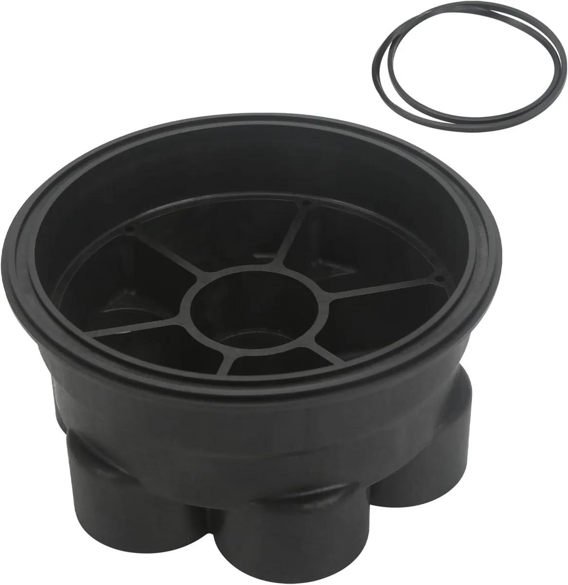 6-Port Valve Base, 2-Inch, Black
