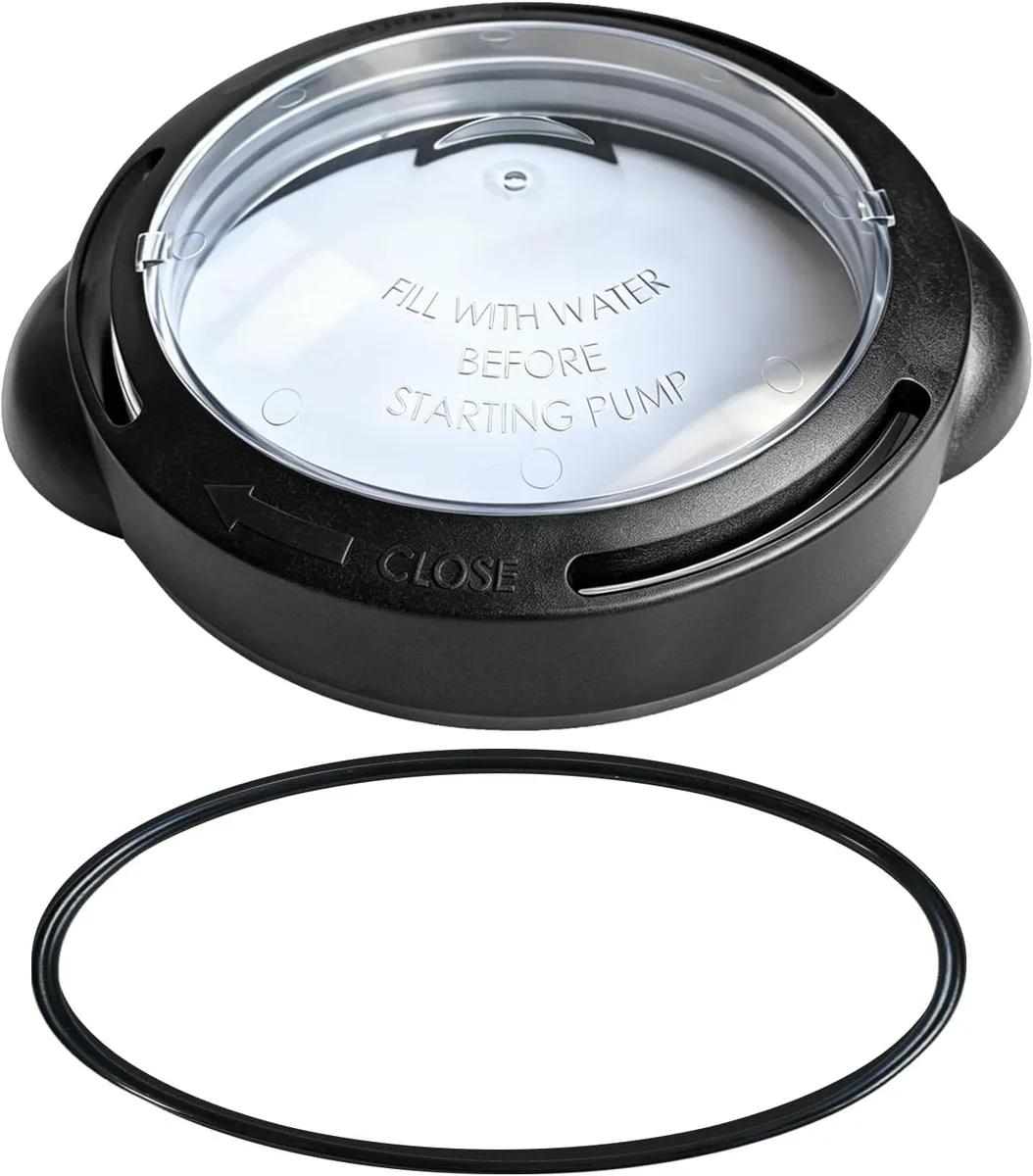 Strainer Cover with Lock Ring and O-Ring, Black