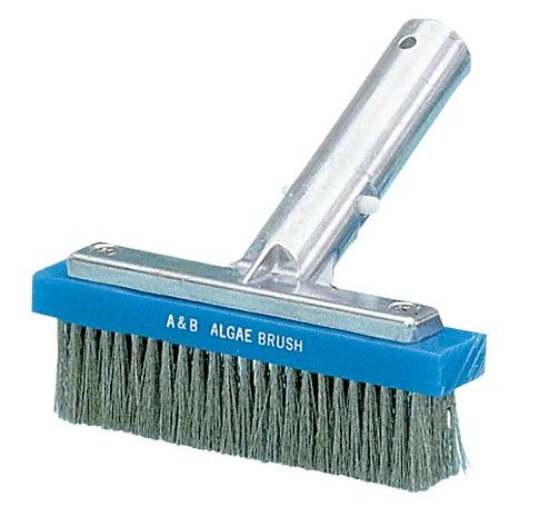 Algae Brush, 6-1/4-Inch, Blue Aluminum Back, Stainless Steel Bristle