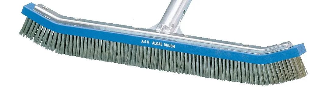 Algae Brush, 18-Inch, Blue Aluminum Back, Stainless Steel Bristle