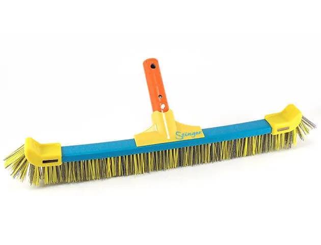 Wall Brush, 18-Inch, Yellow Plastic, Combo Bristle, for Plaster
