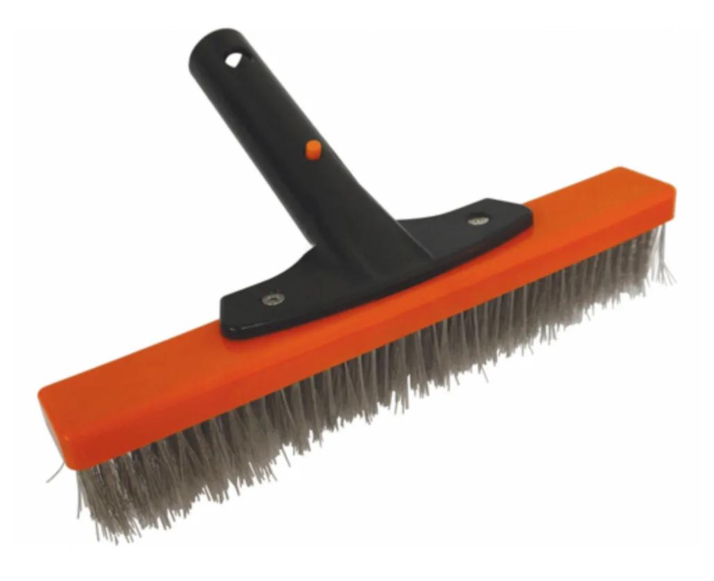 Algae Pool Brush, 10-Inch, Stainless Steel Bristle