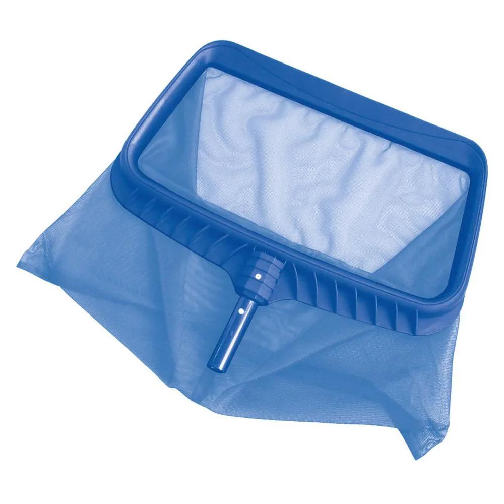 Deep Net Leaf Rake, Blue, Metal Frame, Compatible with Poolstyle