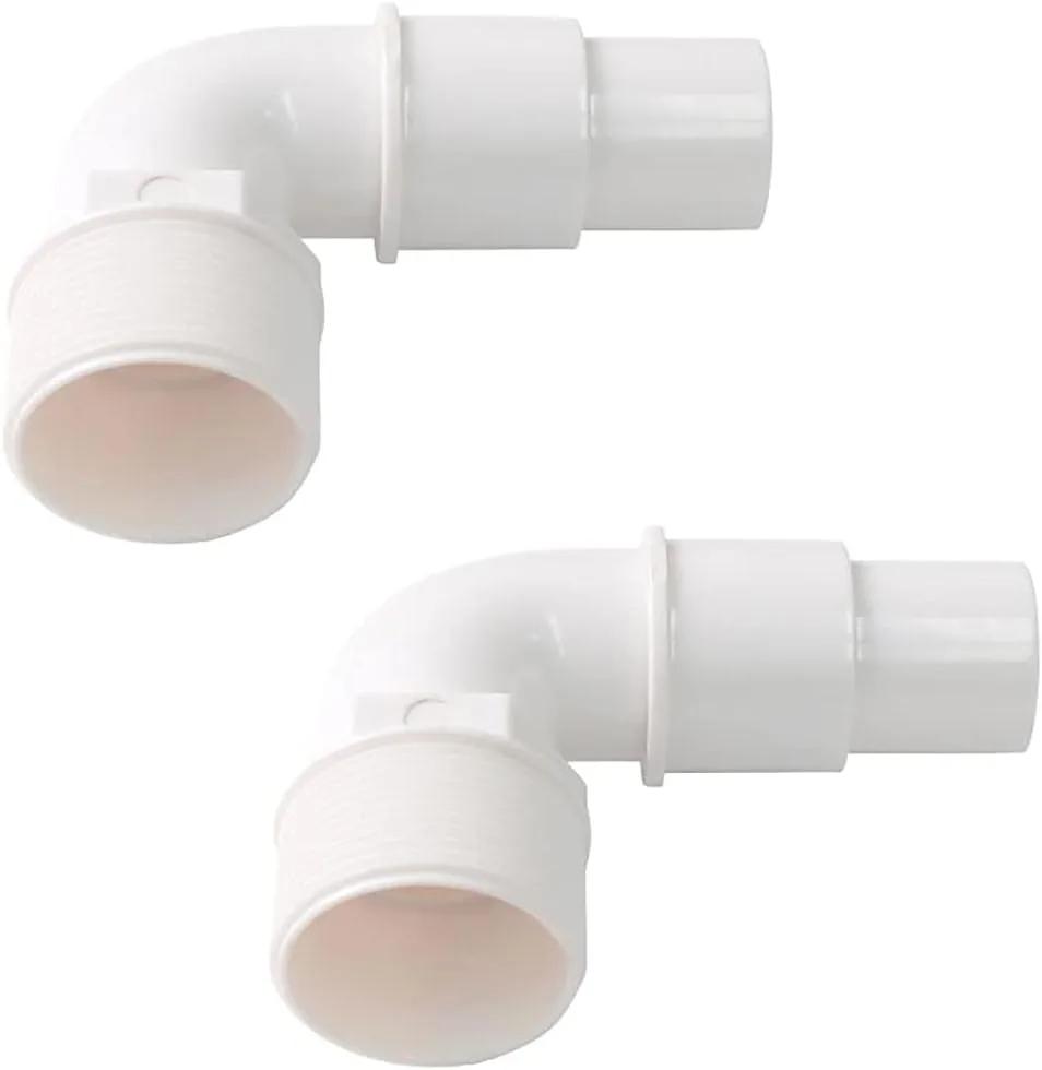 MPT x 90-Degree Barb Elbow Hose Adapter, 1.5-Inch (2-Pack)