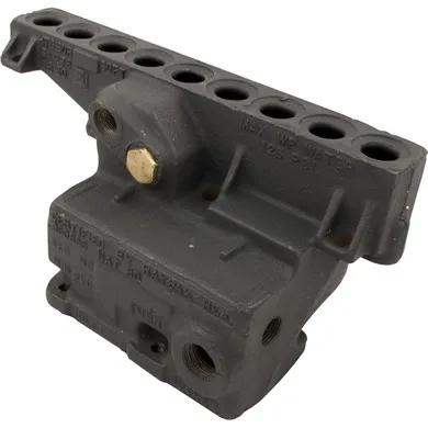 Inlet Outlet Header for 185A, 265A and 335A Heaters, Cast Iron, Replacement for Raypak