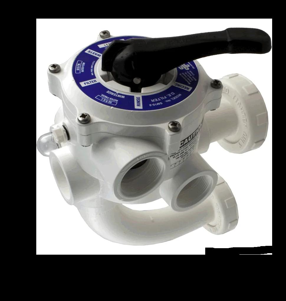 Side Mount Multiport Backwash Valve, 1.5-Inch, for DE Triton Filters