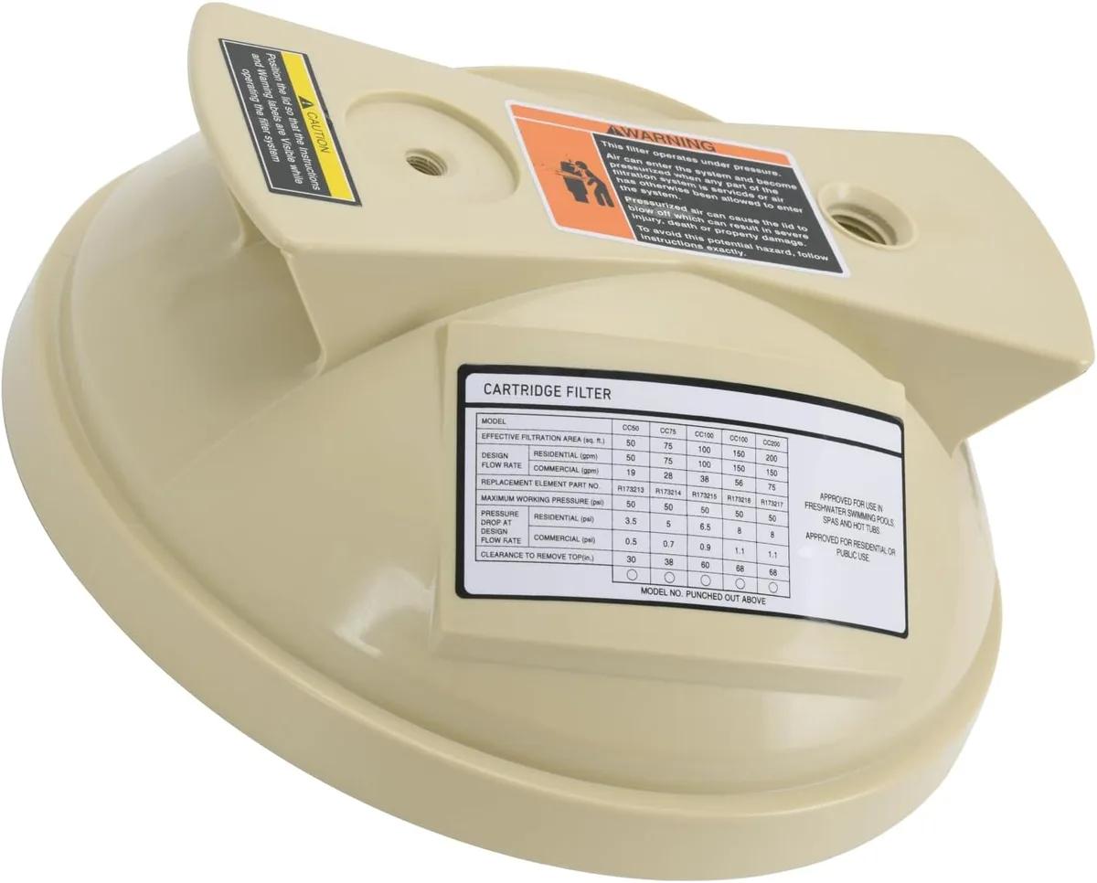 Almond Lid Assembly for Clean & Clear Cartridge Filter