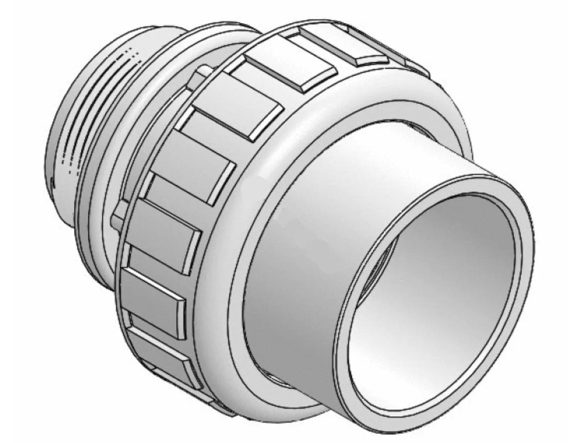 Union with O-Ring, 1-1/2-Inch SxMPT, Replacement for Praher