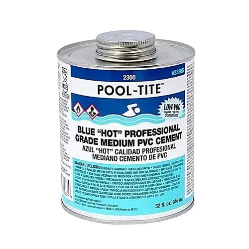 PVC Pipe Cement, 1 Quart, Blue