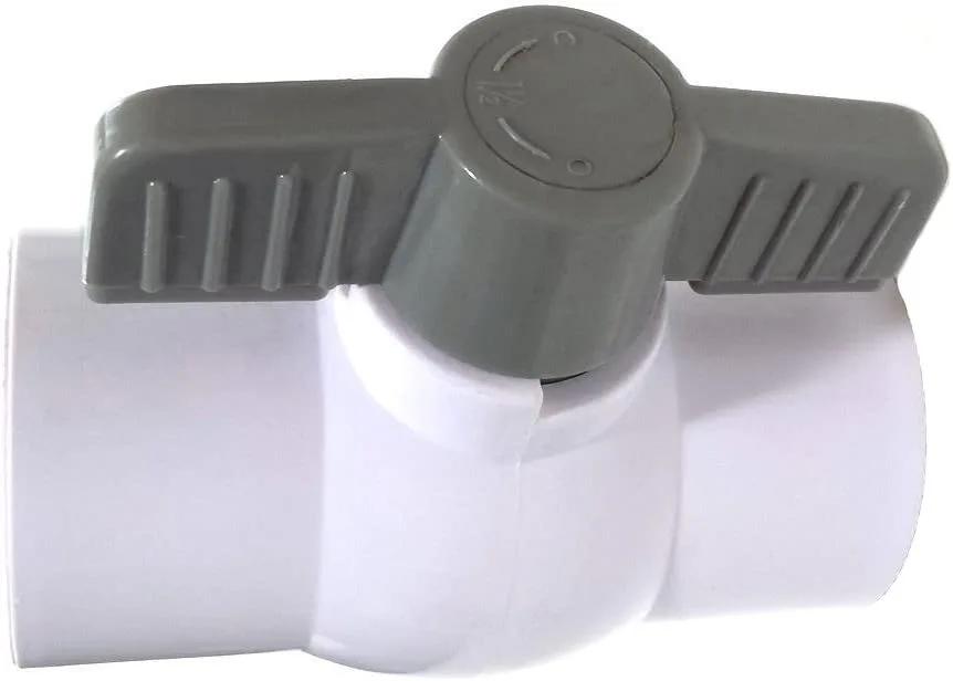 Ball Valve, 2-Inch, Slip x Slip, PVC
