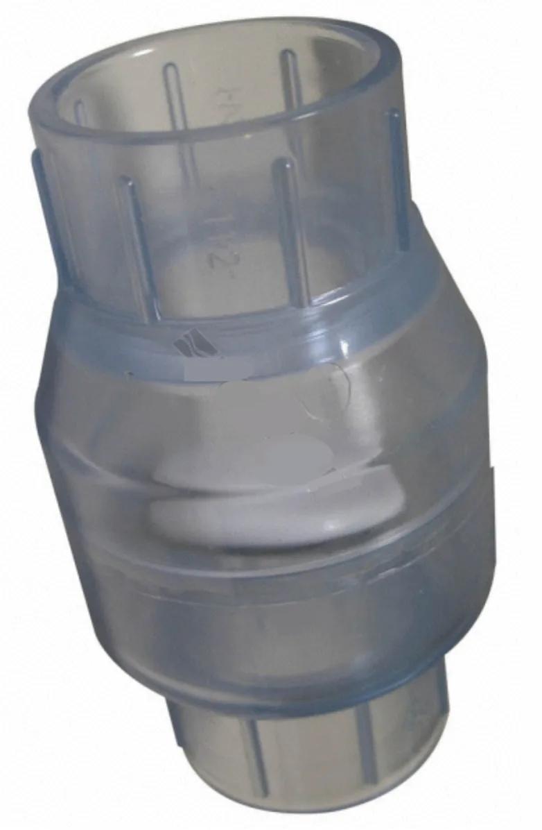 Swing Check Valve, 1.5-Inch Socket, Clear, Compatible with CMP HydroSeal