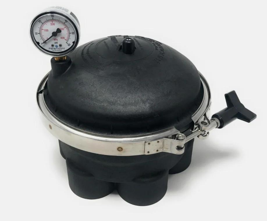 Complete 6-Port 2" Water Valve, Black