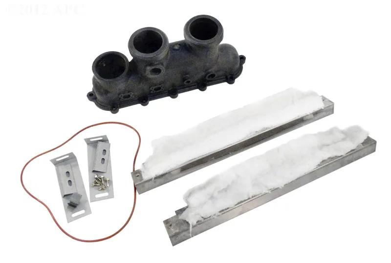 Inlet and Outlet Header with Gasket for R185A, R265A and R335A Heaters, Replacement for Raypak