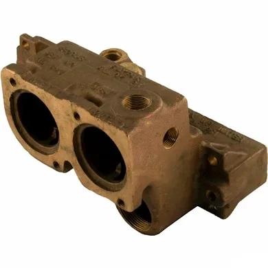 Inlet Outlet Header for 185A, 265A and 335A Heaters, Bronze, Replacement for Raypak