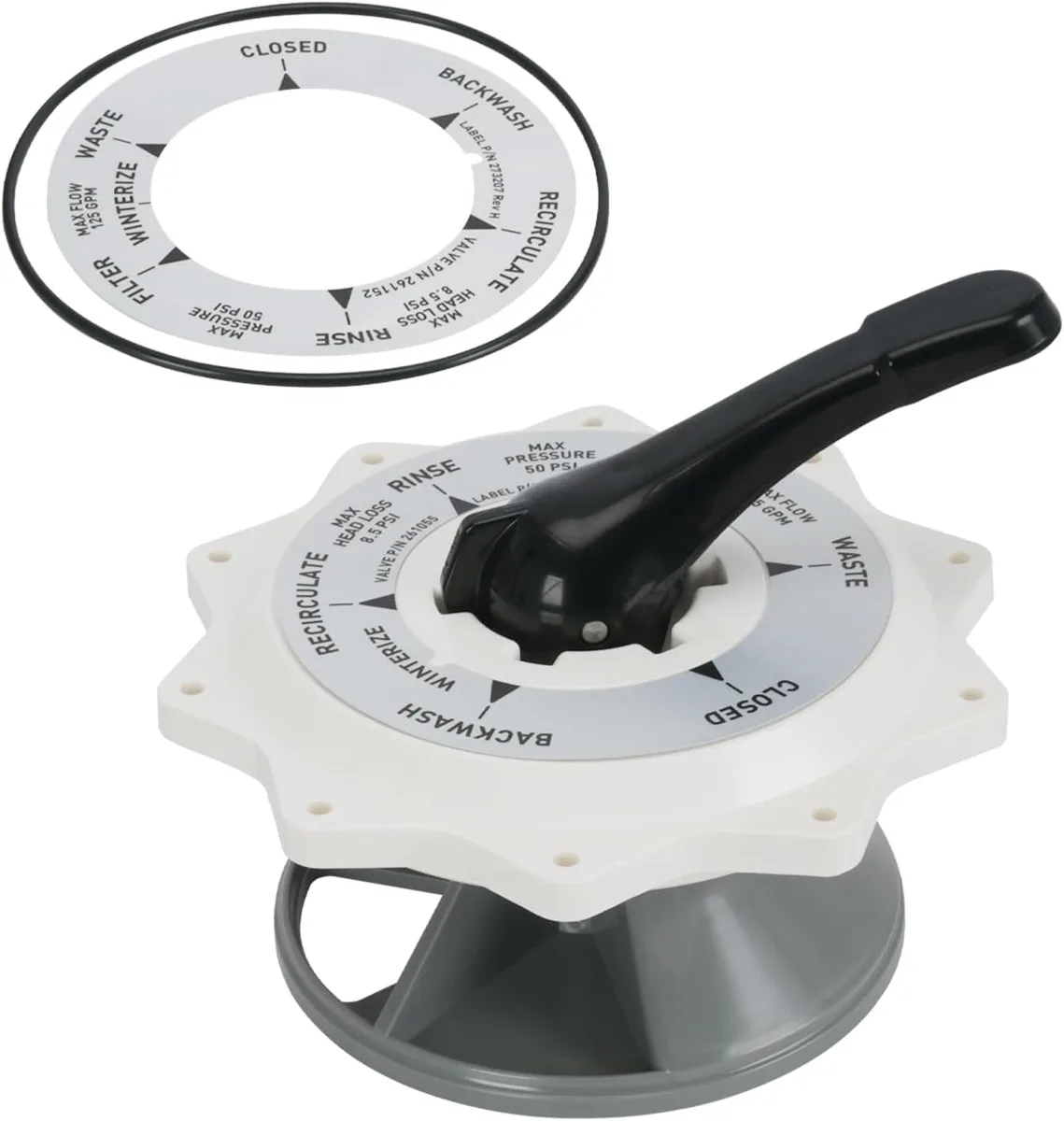 Ensemble vanne multivoies HiFlow supérieure, 2-Inch, montage supérieur et latéral