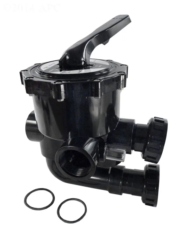 Válvula selectora de retrolavado de montaje lateral, 2-Inch, para filtros de arena de 24-Inch, repuesto compatible con Astral