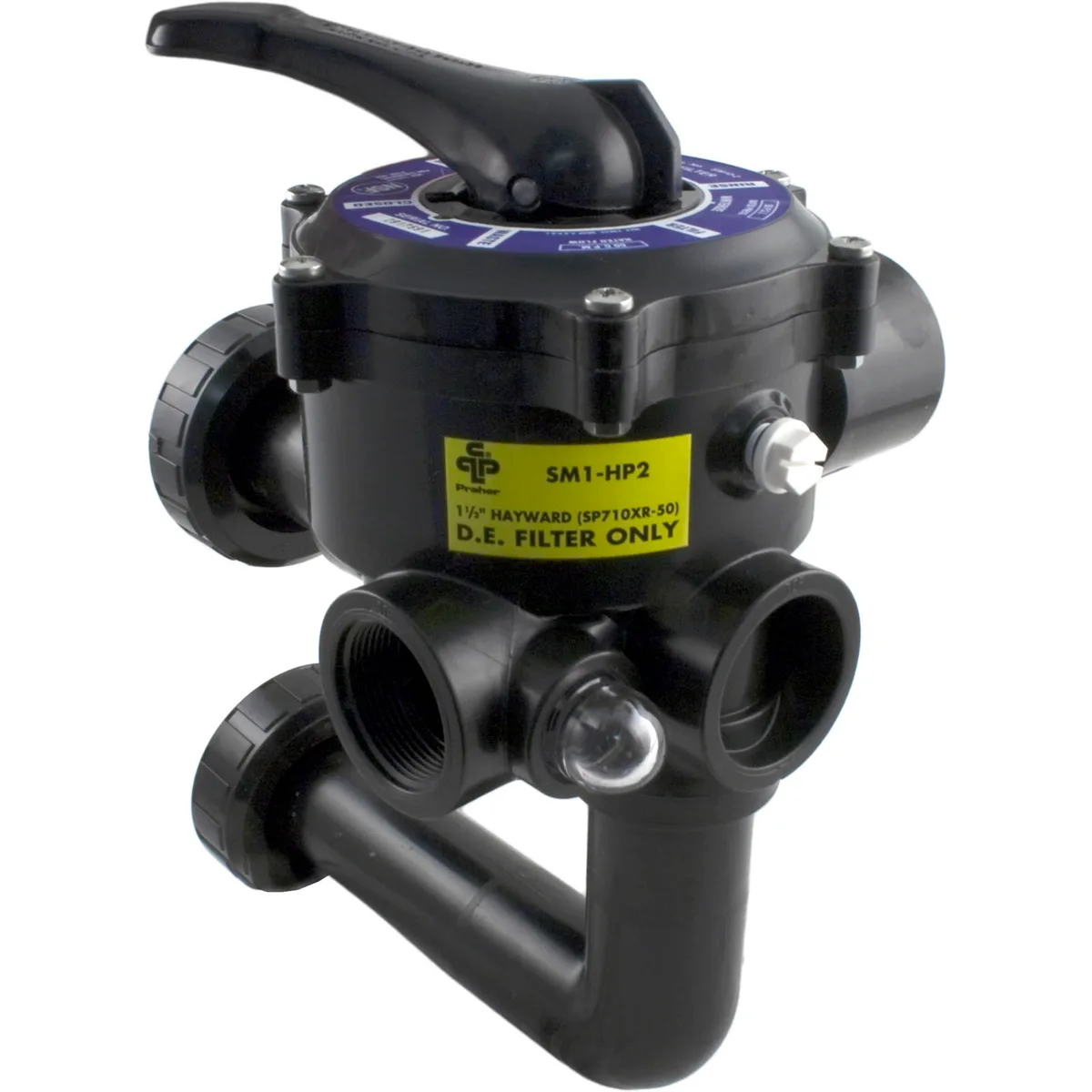 Side Mount Multiport Valve, 1-1/2-Inch FIP, ABS, for D.E. Filters