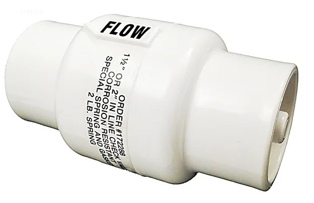 Check Valve, 1-1/2-Inch x 2-Inch, Chemical Resistant, Compatible with Pentair Rainbow Feeders