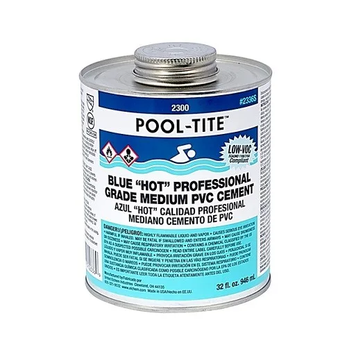 PVC Pipe Cement, 1 Quart, Blue
