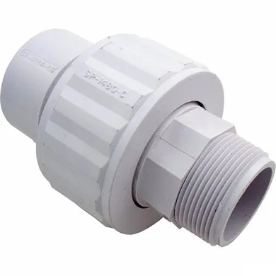 Self-Aligning Fitting, 1-1/2-Inch MPT x Slip, ABS, Compatible with Hayward