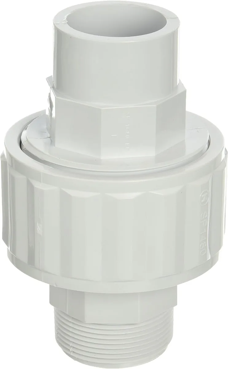 Self-Aligning Union, 1-1/2-Inch Slip x Slip, ABS, Compatible with Hayward