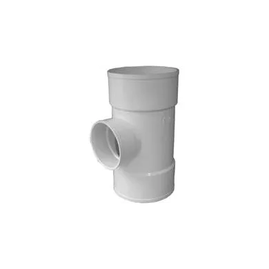 PVC Tee Fitting, 6-Inch x 6-Inch x 4-Inch, Slip