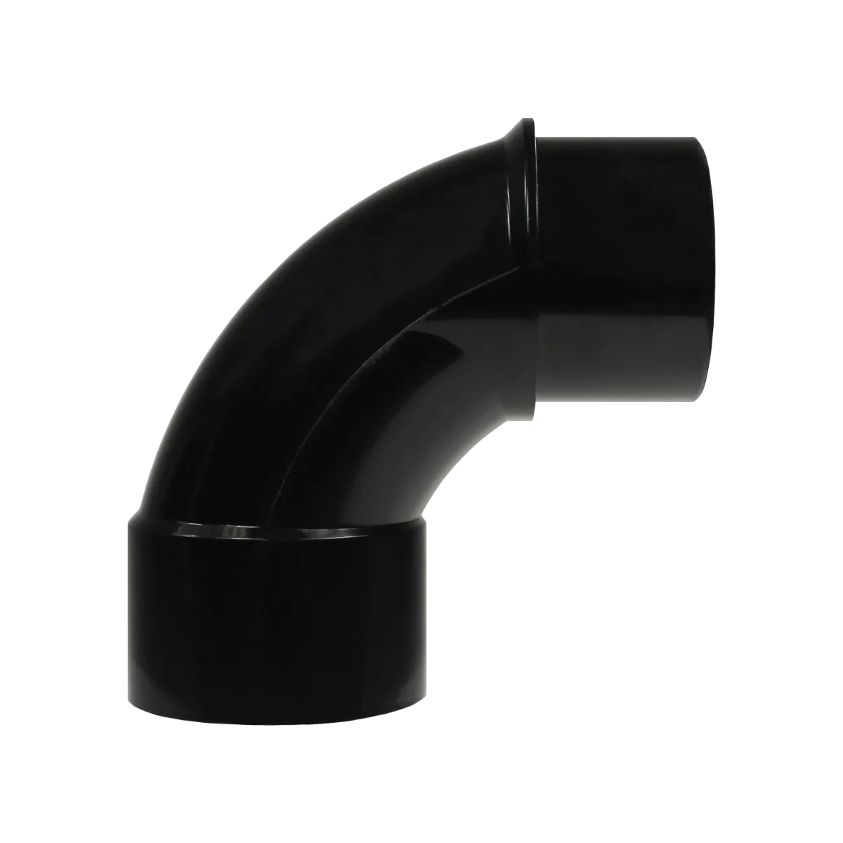 Street Sweep Elbow, 2-Inch, Slip x Spigot, Black PVC