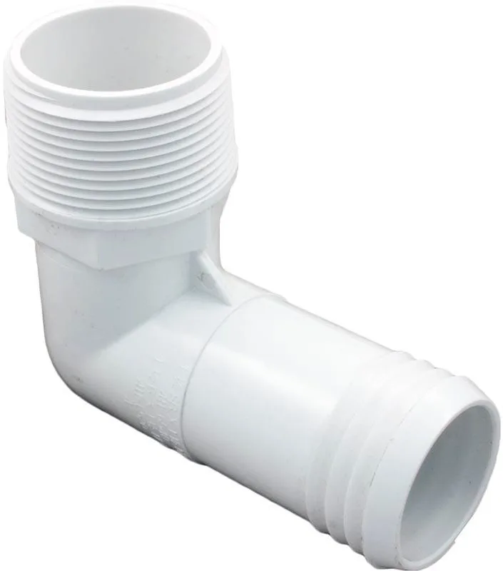 90 Degree Elbow, 1-1/2-Inch MPT x 1-1/2-Inch Hose Barb