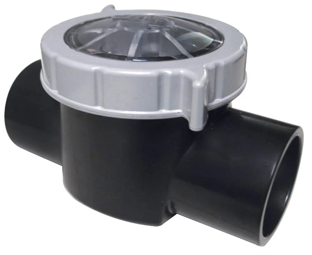 Check Valve, 2-Inch Slip x 2.5-Inch Spigot, Black CPVC, Compatible with CMP