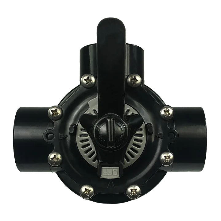 3-Way Diverter Valve, 1.5-Inch Socket x 2-Inch Spigot, Black CPVC