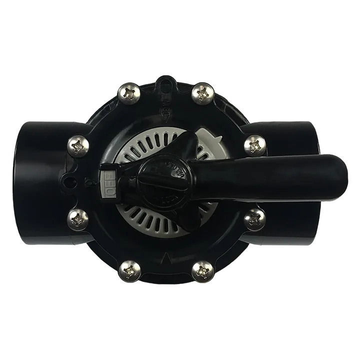 2-Way Diverter Valve, 2-Inch Socket x 2-1/2-Inch Spigot, Black