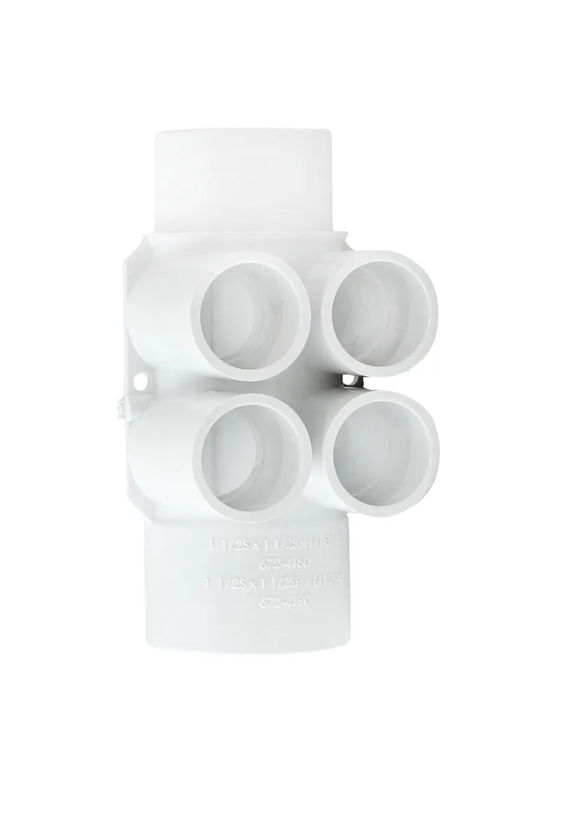 Manifold, 1-1/2-Inch Socket x 1-1/2-Inch Spigot with Four 3/4-Inch Ports
