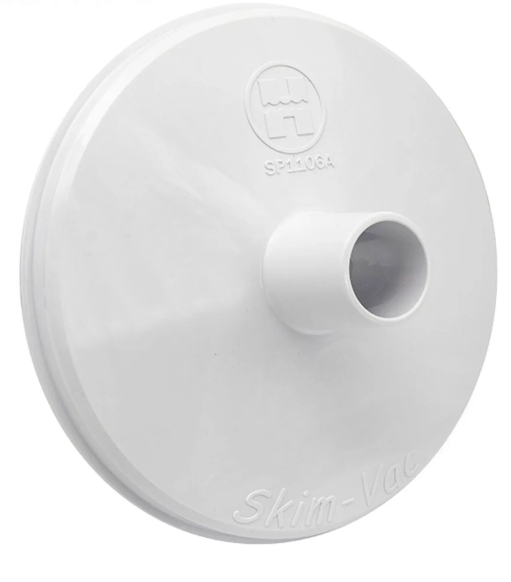 Skimmer Vacuum Plate with Gasket, White, Replacement for Hayward SP1106