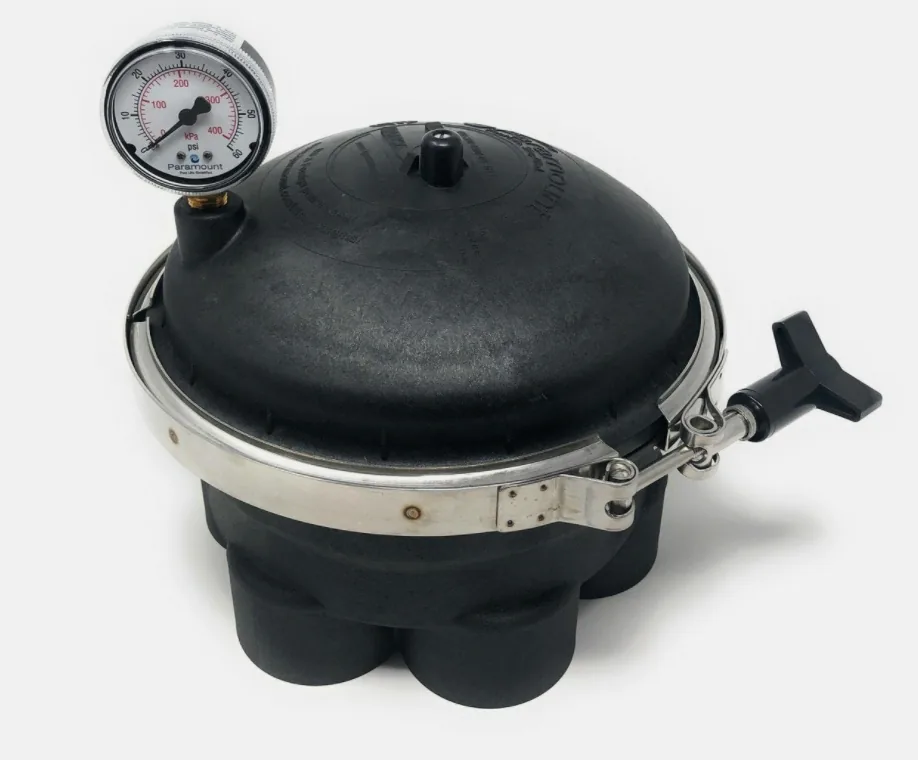 Complete 6-Port 2" Water Valve, Black