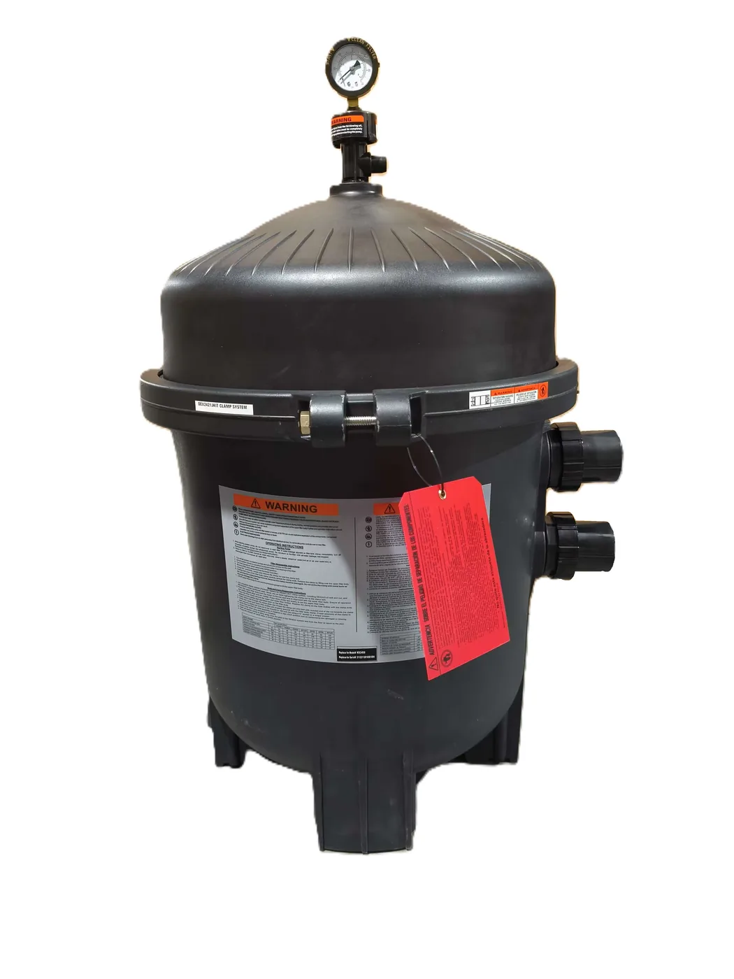 Pool DE Filter, 36 Square Foot, Gray
