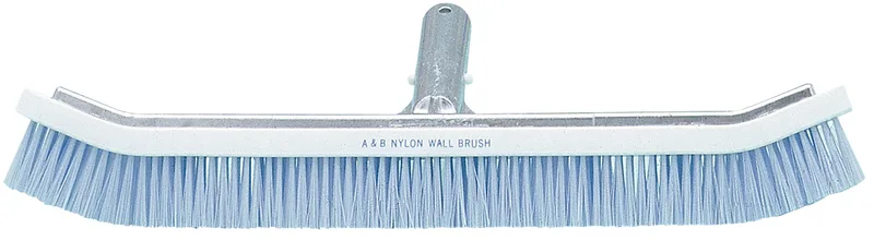 Curved Wall Brush, 18-Inch, White Aluminum Back, Blue Nylon Bristle