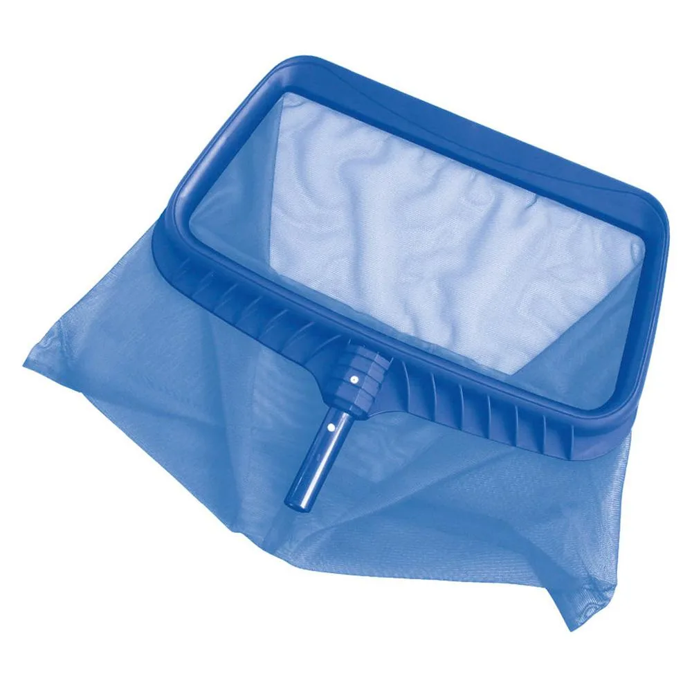 Deep Net Leaf Rake, Blue, Metal Frame, Compatible with Poolstyle
