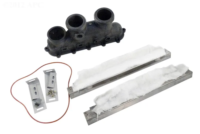 Inlet and Outlet Header with Gasket for R185A, R265A and R335A Heaters, Replacement for Raypak
