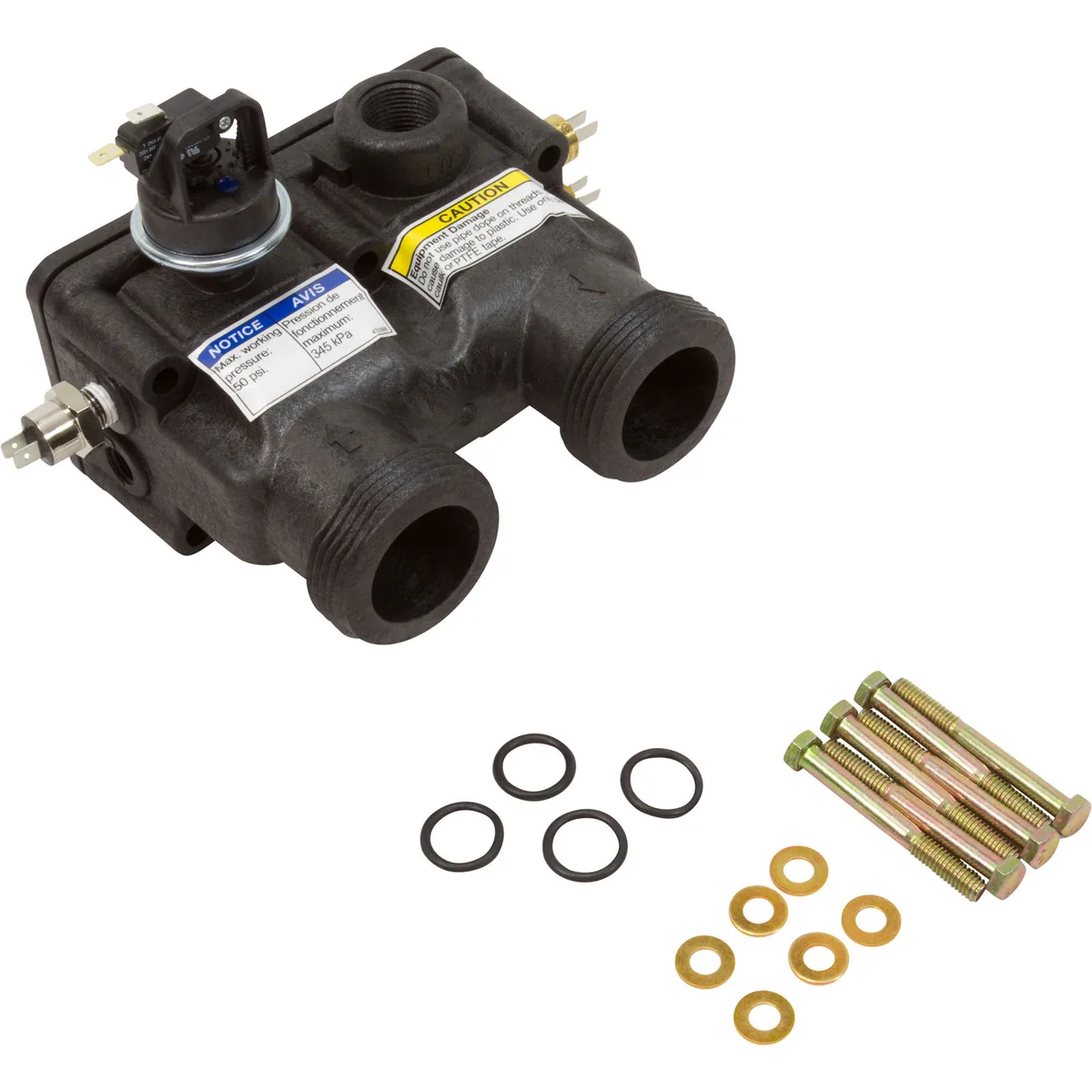 Manifold Kit for 125 MasterTemp Heater, Replacement for Pentair