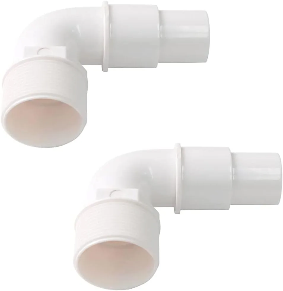 MPT x 90-Degree Barb Elbow Hose Adapter, 1.5-Inch (2-Pack)